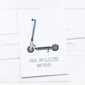 Carte de joyeux anniversaire | Scooter électrique