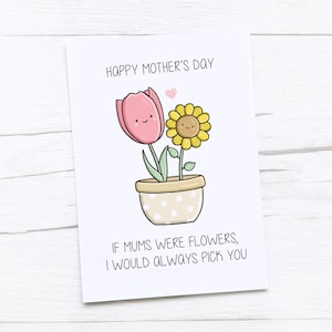Bonne fête des mères | Fête des Mères | Carte Maman | Fleurs | Tulipe | Tournesol