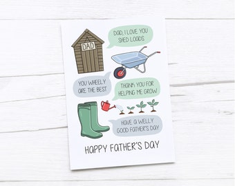 Happy Fathers Day Card | Dad Card | Gardening | Garden Puns | Shed Father's Day