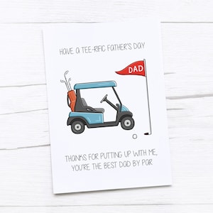 Tarjeta del Día del Padre Feliz / Tarjeta de Papá / Golf