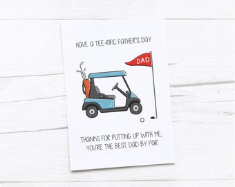 Happy Fathers Day Card | Dad Card | Golf