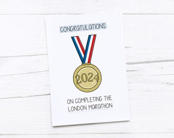 Congratulations London Marathon | Well Done Marathon Card | Medal | 2024