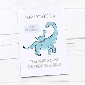 Carte de fête des pères heureuse grand-père | carte de vœux de grand-père | Fête des pères de grand-père | Grandadsaurus | Dinosaure