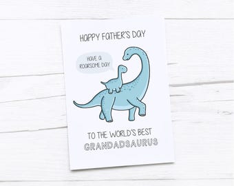 Carte de fête des pères heureuse grand-père | carte de vœux de grand-père | Fête des pères de grand-père | Grandadsaurus | Dinosaure