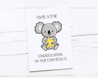 Gefeliciteerd examenkaart | Goed gedaan examens | Koala Gefeliciteerd