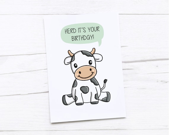 Kuh Geburtstagskarte – Holy Cow It's Your Birthday! Lustige Karte Für Männer & Frauen | Mit Hochlandkuh-Motiv, Inkl. Umschlag