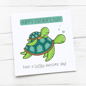 Gelukkige vaderdagkaart | Papa kaart | Schildpad