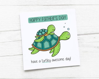 Happy Fathers Day Card | Dad Card | Turtle