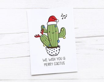 Happy Christmas Card | Merry Christmas | Cactus