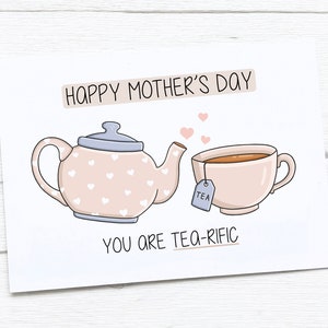Tarjeta Feliz Día de la Madre / Té / Eres Fantástica