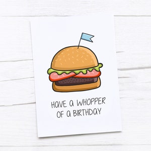 Tarjeta de feliz cumpleaños / Hamburguesa / Whopper