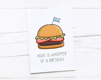 Carte de joyeux anniversaire | Burger | Whopper