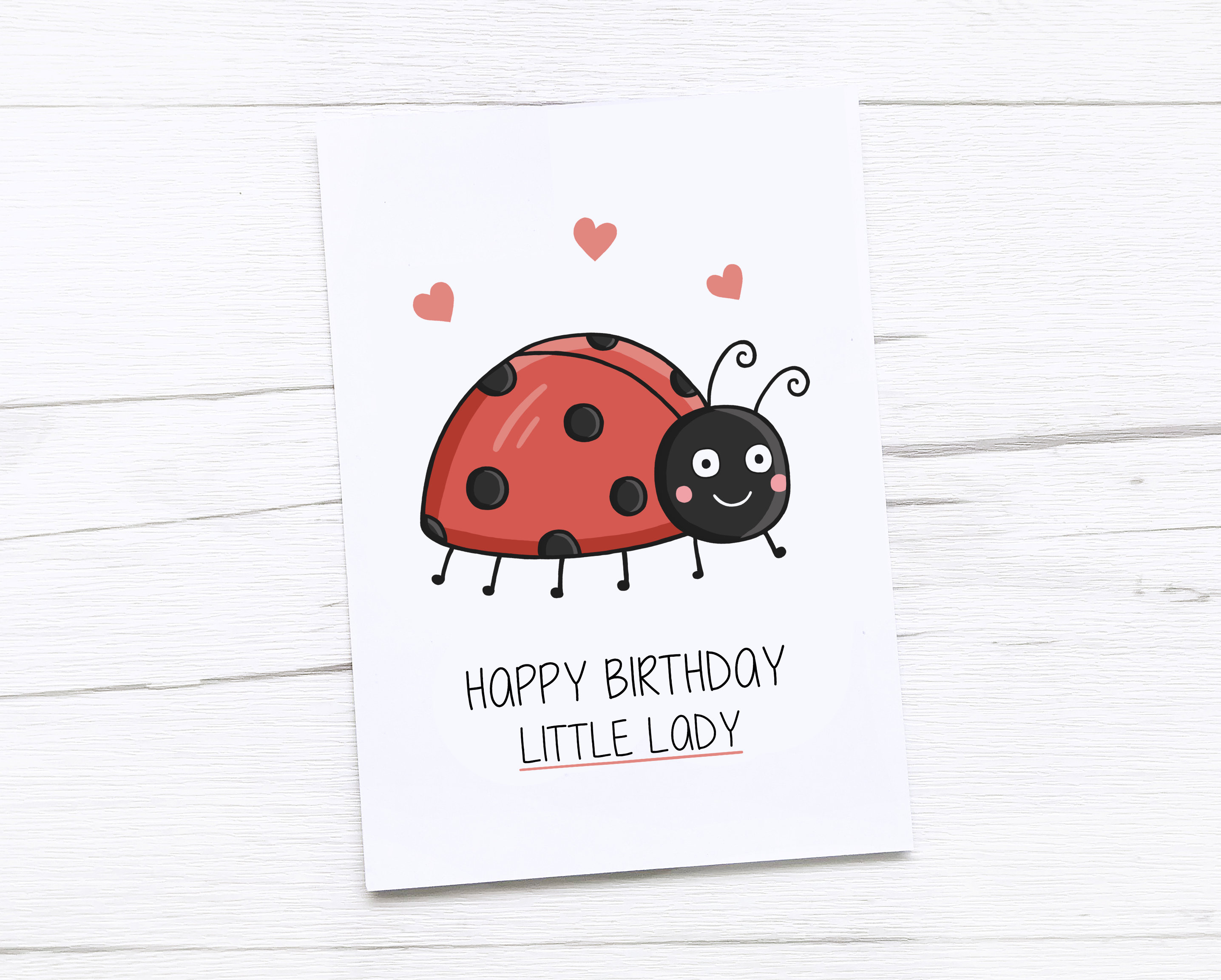 Happy Birthday Card Little Lady Ladybird | Etsy