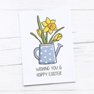 Frohe Ostern Karte | Osterwünsche | Narzisse | Frühling