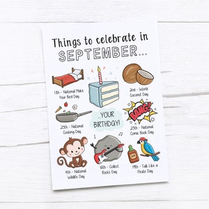 September Geburtstagskarte | Geboren im September | September Geburtstag