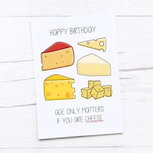 Gelukkige verjaardagskaart | Kaas | Leeftijd | Cheesy-kaart