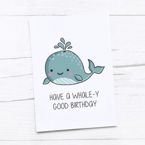 Tarjeta de Feliz Cumpleaños / Ballena
