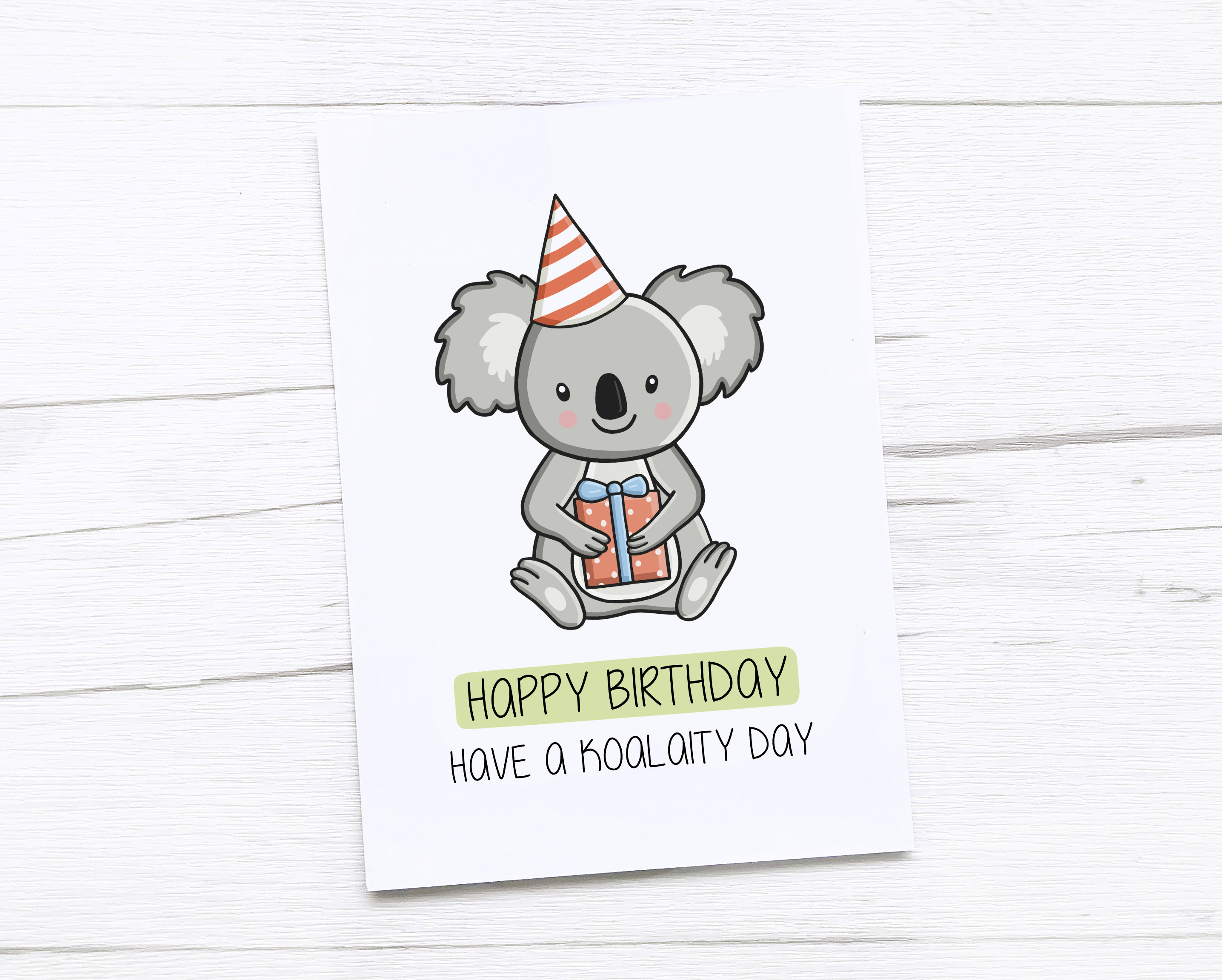 Happy Birthday Card | Koala | Quality Birthday - Etsy