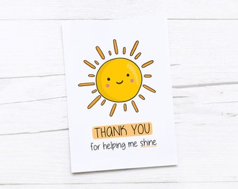 Thank You Teacher Card | Sunshine
