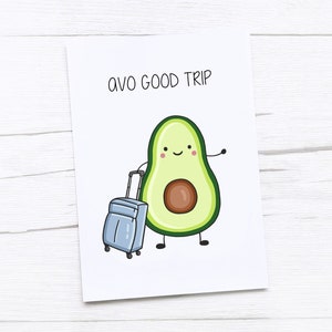 Viel Glück Reise Karte | Viel Glück | Auf Reisen | Avo Gute Reise | Avocado