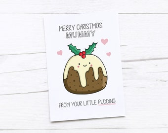 Mummy Christmas Card Mummy | Mummy Merry Christmas | Mummy Christmas Card | Little Pudding