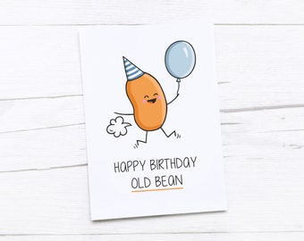 Happy Birthday Card | Old Bean | Fart | Beans