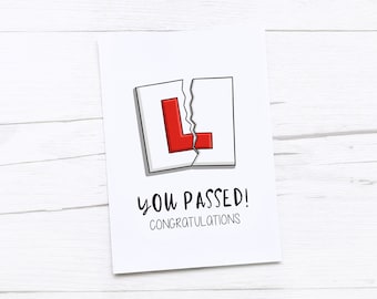 Driving Test Card | Congratulations On Passing Your Test