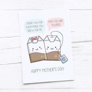 Biglietto di auguri per la festa della mamma/festa della mamma/biglietto per la mamma/tè