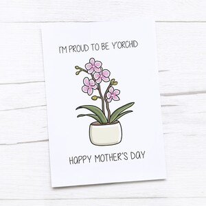 Tarjeta Feliz Día de la Madre / Día de la Madre / Tarjeta de Mamá / Orquídea