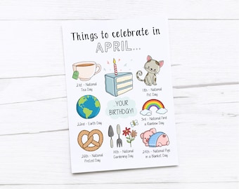 April Birthday Card | Born in April | April Birthday