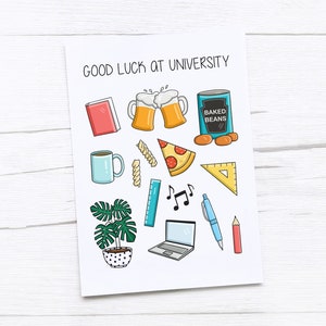 Bonne chance à l'université | Carte de bonne chance | Uni Food