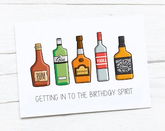 Happy Birthday Card | Birthday Spirit | Alcohol