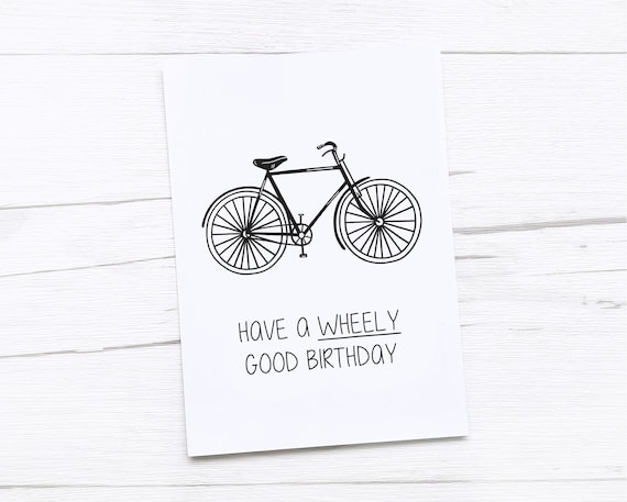 Carte De Joyeux Anniversaire Velo Cyclisme Etsy France