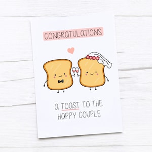 Cartão de casamento | Parabéns Cartão Comemorativo | Brinde | Casal feliz