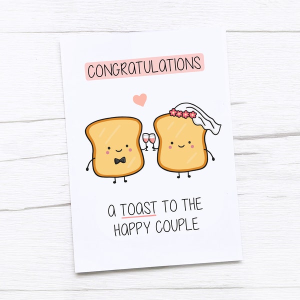 Carte de mariage | Carte de félicitations | Toast | Couple heureux