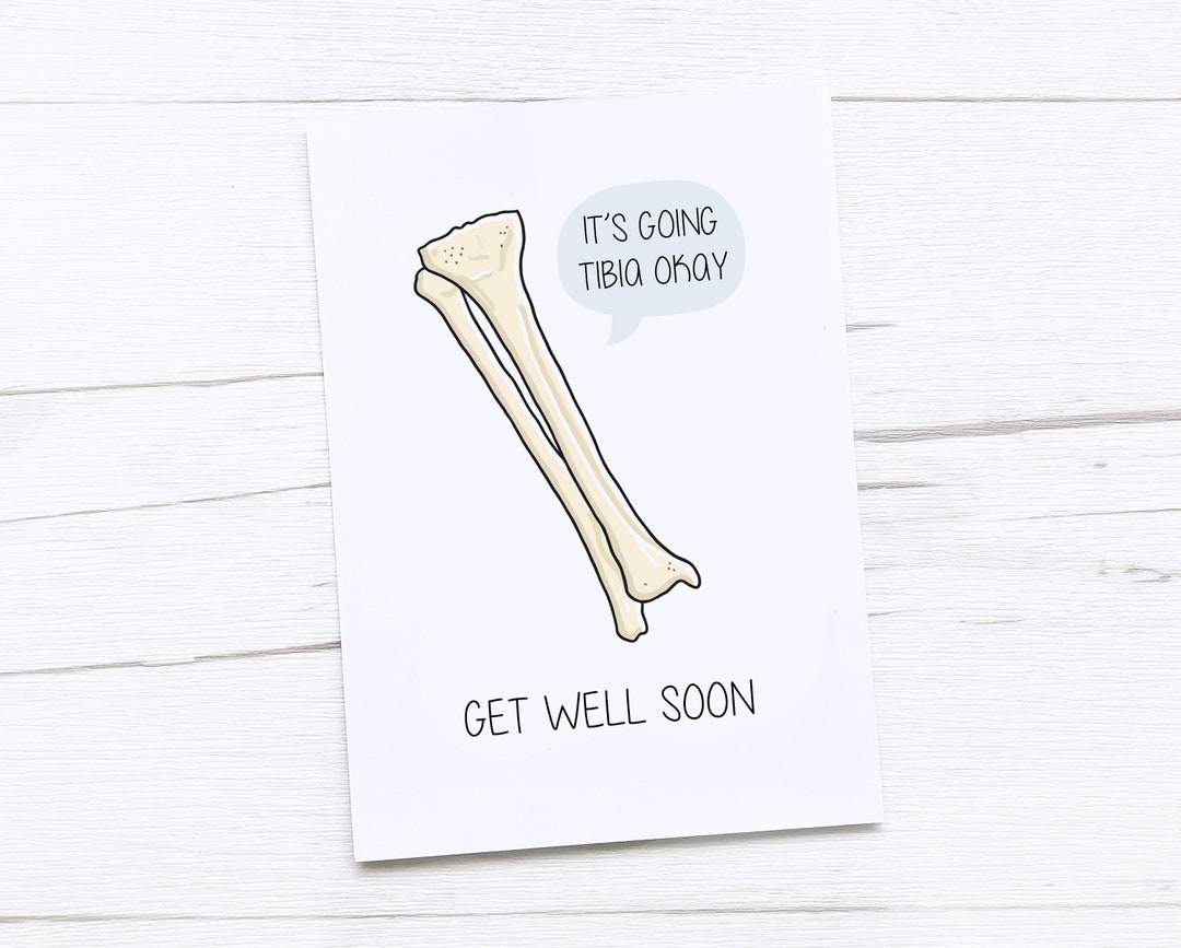 Tibia Get Well Soon Card Thinking of You Speedy Recovery - Etsy UK
