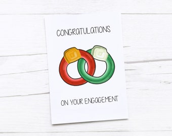 Engagement Card | Congratulations Card | Sweets | Rings