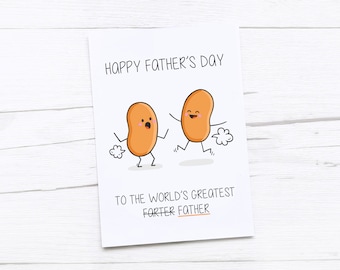 Happy Fathers Day Card | Dad Card | Father’s Day Gift | Beans | Farter