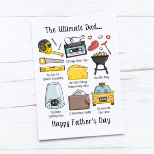 Happy Fathers Day Karte | Papa Karte | Vatertagsgeschenk | Ultimativer Dad | Super Papa
