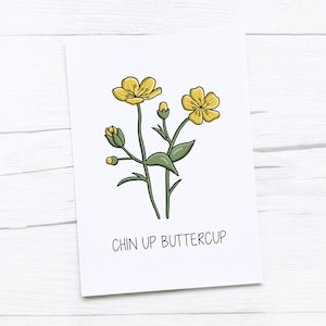 Denken an Sie Karte | Kopf hoch Butterblume