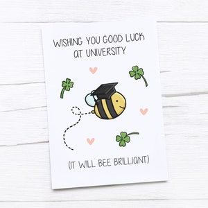 Bonne chance à l'université | Carte de bonne chance | Abeille