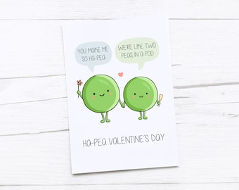 Happy Valentine’s Day Card | Cute Valentines Gift | Two Peas in a Pod | Peas