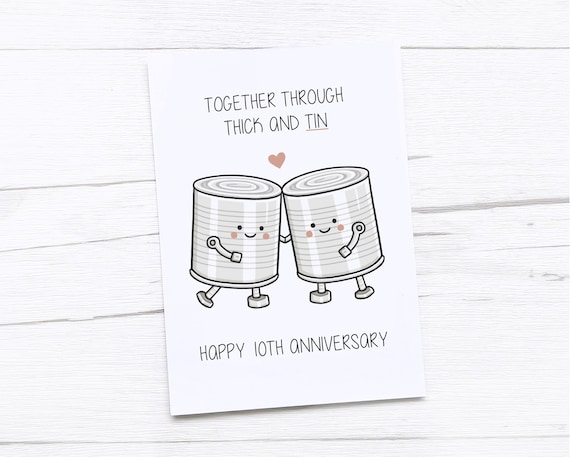 タレントカード SEUNGRI 10th Anniversary card Happy 10th Anniversary Card | Tin Anniversary | Tenth Wedding