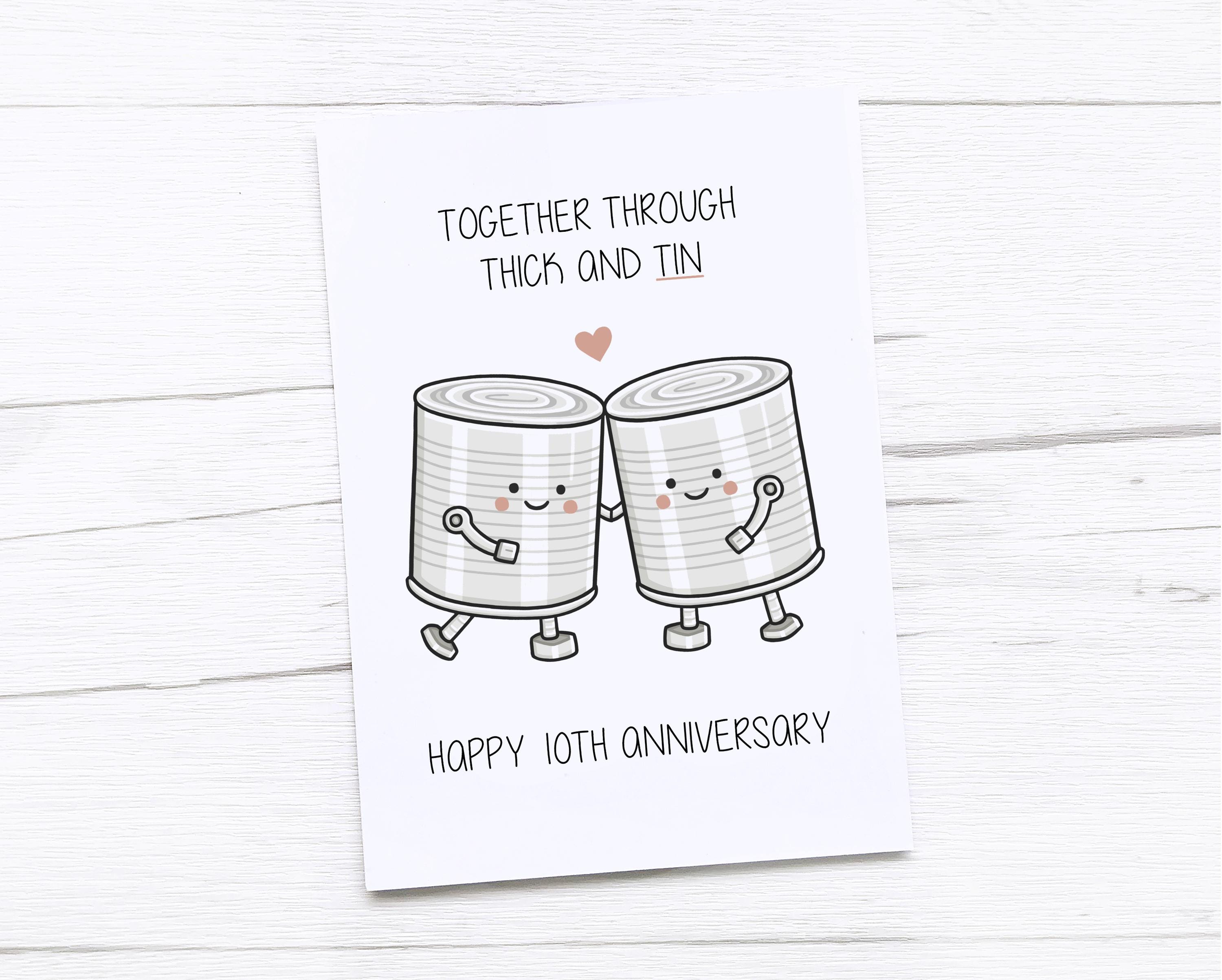 タレントカード SEUNGRI 10th Anniversary card Happy 10th Anniversary Card | Tin Anniversary | Tenth Wedding