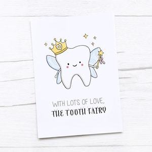 Carte de fée des dents | Jolie lettre de fée des dents | Première dent | Cadeau fée des dents
