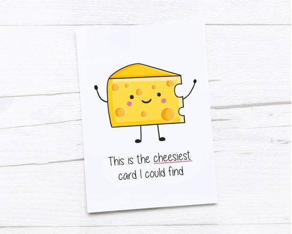 Carte De Joyeux Anniversaire Fromage Etsy