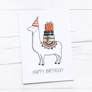 Tarjeta de feliz cumpleaños / Llama