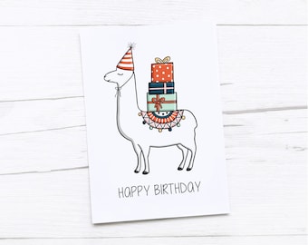 Happy Birthday Card | Llama