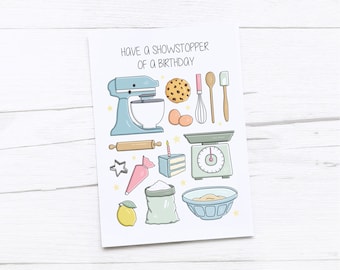 Verjaardagskaart bakken | Gelukkige verjaardagskaart | Geweldige Britse Bake Off | Showstopper