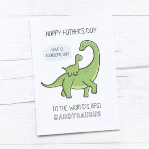 Happy Fathers Day Card | Dad Card | Dinosaur | Daddysaurus